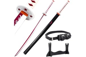 DIGITIZERART Halloween Prop Anime Cosplay Sword, 100cm Demon Nichirin Fantasy Foam Samurai Sword Fantasy Agatsuma Zenitsu Swords Satoman Tanjirou Swords for Cosplay Purpose, Anime Original Texture