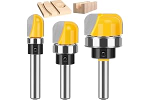 3 st. skål och bricka mall fräs bits, 8 mm rund fräs router bits, ihåliga fräsar, för skärverktyg, träbearbetning shaker cutt