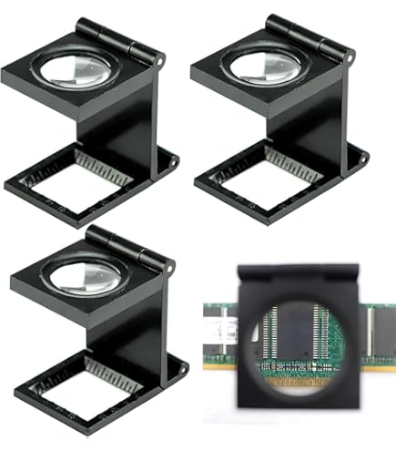 Loupes 10X 28mm Mini Loupe Pliable En Alliage De Zinc Avec Échelle Pour Textile, Verre Optique, Outil D'Agrandissement - Appareil Photo