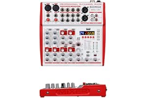 Mezclador de caja de resonancia BOMGE de 10 entradas con 24 DSP, Bluetooth, alimentación de 48 V, ecualizador de Reino Unido e interfaz de audio/USB para grabación, karaoke.