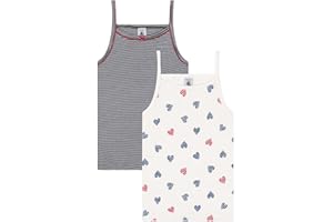 Petit Bateau Mädchen Hosenträgerhemden (2er Pack)