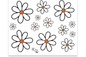 4R QUATTROERRE.IT Quattroerre Sticker Daisy Tab, 14 x 16 cm
