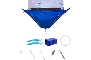 YIJOY Kit di pulizia condizionatore d'aria - Copertura di lavaggio per condizionatore d'aria - Kit di pulizia della polvere per aria condizionata a parete con tubo dell'acqua