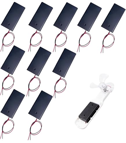 Greluma 2 stuks 12V 8 x AA batterijhouder kunststof batterij opbergdoos met kofferdeksel AAN/UIT schakelaar met 5,5 mm x 2,1mm DC stekker Greluma 2 stuks 12V 8 x AA batterijhouder kunststof batterij opbergdoos met kofferdeksel AAN/UIT schakelaar met 5,5 mm x 2,1mm DC stekker