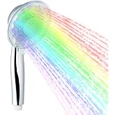 LED-Handbrause Mit Farbwechsel & Temperaturanzeige – Inkl. 150 Cm Schlauch, Für Dusche & Waschbecken