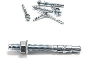 20 stycken bultankare M6, betongankare tung lastankare M6 x 60 mm, ankarbultar för räcke betong fönster sten maskiner balkar