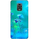 Amazon Brand - Solimo Designer Blue Flower 3D Printed Hard Back Case Mobile Cover for Mi Redmi Note 9 Pro/Redmi Note Pro Max/