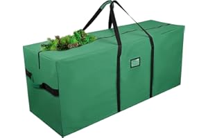 NUZEKY Christmas Tree Storage Bag - - Fits Up to 7.5 FT Christmas Trees - Heavy-Duty 600D Oxford Material Waterproof Xmas Tree Bag With Durable Reinforced Handles & Dual Zipper