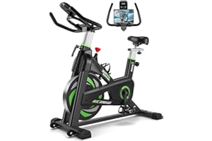 Exercise Bike Magnetic Resistance, Riksion Spin Bike for Home Gym Use，Exercising Equipment Indoor Cycling Bike with LCD Display&Tablet Holder Training Machine