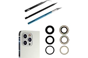 PEIDOG Rückkamera Objektiv Ersatz für iPhone 12 Pro Max Back Rück Kamera Glas Linse, mit vorinstalliertem Kleber + Reparaturwerkzeug Kit