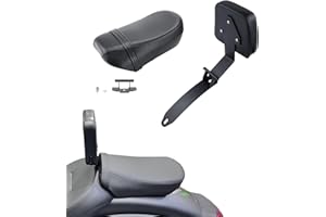 GYMARK Motorcycle Sissy Bar Driver Backrest with Passenger Seat for K-awasaki Vulcan S 650 2015-2023 Motorbike Rider Support Mount Cushion Pad
