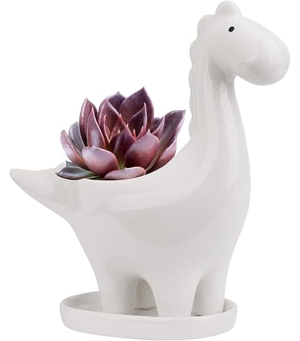 Gift Republic Blumentopf-Statuen Marker – 4 Stück, Weiß, Aus Kunstharz, Für Zimmerpflanzen & Gartendeko