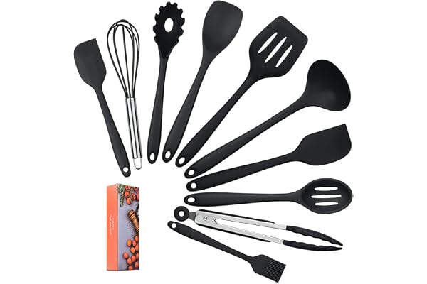 COVVY Hem Silikon Köksredskap Set (10 st.) Värmebeständigt Bak- och köksredskap Non Stick - Non Scratch Köksredskap Kitchen Good Helper