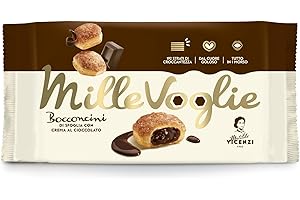 Matilde Vicenzi - Bocconcini di Pasta Sfoglia, Croccanti e Delicati, Snack Dolce di Raffinata Pasticceria Ripieno di Crema al Cioccolato, Confezione da 100 gr