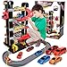 Produktbild Car-Service Parkplatz, Parkgarage  Fahrerparkplatz  Parkplatz mit 5 Stockwerken  Garagenspielzeug  Triebwagen Junge Spielzeug  Elektro-Lift-Plattform Garage Spielzeug Toy Mit 4 Alloy-Wagen