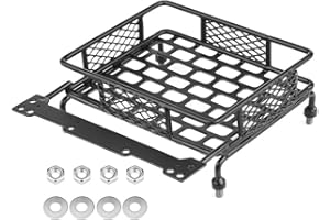 DILWE RC Dachträger Gepäck, Modellfahrzeug Zubehör Stahl Gepäckablage Dachträger für 1/10 RC Crawler Car(S)