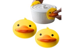 LEARNLYRICS Simpatiche Presine a Forma di Papera | Guanti da Forno per Animali in Silicone da 2 Pezzi, per Cucinare