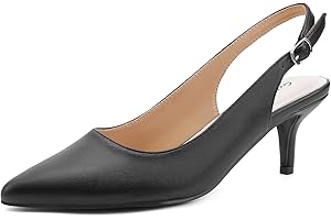 Greatonu Escarpins Femme Petit Talon Slingback Chaussure Femme Talon pour Ceremonie Mode et Chic