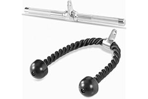 Yes4All Barra giratoria recta, accesorio de Cable de barra en forma de V para entrenamiento de pesas, accesorios de máquina de Cable para gimnasio en casa