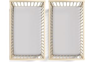 Bunnyjik – Drap Housse Couffin 28x74 / 30x70 Cm pour Matelas Ovale – Coton Biologique CERTIFIÉ GOTS – Épais (190 GSM) Et Ultra Doux – Drap Housse 100 % Coton Bio pour Panier Moses