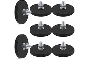 Aenienoe 8Stück Magnet mit Gewinde Neodym Magnete Gummiert 43mm Extra Stark mit M6 Außengewinde 15kg Haftkraft Sehr Starke Magneten