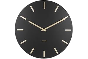 Karlsson Orologi Silenziosi, Charme, Metallo, 45 cm, Nero