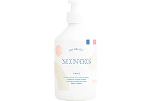 Minois Paris - Gel Lavant Délicat pour Bébé - Corps & Cheveux Facile à rincer - Apaise les Peaux Sensibles - Ingrédients 97,6 % Origine Naturelle - Sans Parabènes & Sulfates - Made in France - 500ML