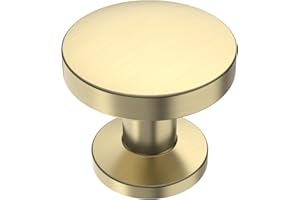 9BUILD Set di 10 pomelli per mobili in oro spazzolato - Maniglie per armadi da cucina in lega di zinco - Modello EU0048