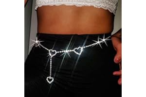 Bramian Boho Kristallherz Taillenkette Silber Strass Bauch Körperketten Strand Taille Schmuck Accessoires für Frauen
