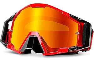 NENKI Gafas Motocross, Gafas Moto con protección nasal, Gafas Nieve para hombre y mujer, para deportes al aire libre, como Gafas Enduro