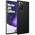 Samsung Galaxy Note 20 Ultra & Note 20 Cover Case Protective Sleek Soft TPU Rubberised Matte Cover Camera Protection Bump (Matte Black) (Note 20 Ultra)