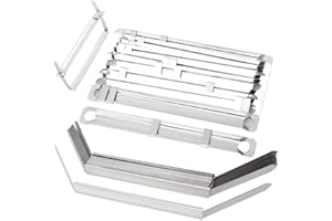 KUOU 100 Packs File Strip Fasteners, 80mm Acco Paper Fastener Stainless Steel Office Filing Clip