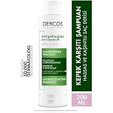 Vichy Dercos Anti-Dandruff Sensitive Shampoo, 200ml, Hassas Sa&ccedil; Derisi i&ccedil;in Kepek Karşıtı Şampuan