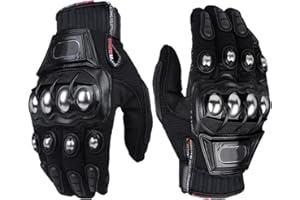 JIEKAI Outdoor Glove Steel Knuckle Motorcycle Motorbike Powersports Racing Textile Safety Gloves