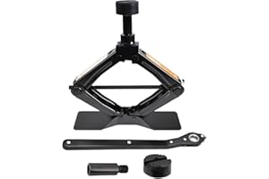 Verda Scherenwagenheber 2T, 104-425 mm, Car Jack Kit mit Ratsche, Stahlsäule und Gummi, Auto Heber, vergrößerte Stahlplatte, tragbarer Wagenheber für PKW MPV SUV SN4568