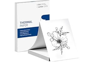 ItriAce M08F Pieghevole Carta Termica A4 per Stampante, Fanfold Carta termica A4, Compatibile con MT800Q, MT800, M08F e Altre Stampante Termica Portatile A4, 8,27" x 11,69", 200 Fogli