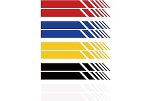 GOBFAR 10pcs Pegatinas Espejo Retrovisor Coche con Diseño de Franjas Rayas, para Coche Auto Racing Stripe Lateral Calcomanía Modificado Calcomanía de Rayas Decoración Coches SUV vehículos