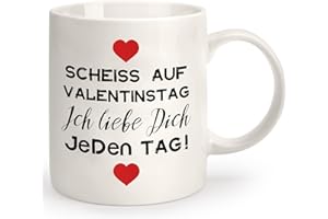 OEAGO Valentinstag Tasse Geschenk für sie,Valentinstag Tasse Geschenk Ihn,11OZ lustige Kaffeebecher Geschenkidee zum Valentinstag,Perfekte Valentinstagsgeschenk für Männer Freund Freundin