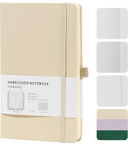 Wordsworth & Black A5 Mixed Media Journal 96 Gemengde Pagina's, Hardcover Leer, 190 GSM Papier, Notitieboek voor Werk & Schetsen, Dagboeken voor Vrouwen, Mannen – Cadeaudoos Inbegrepen Roségoud