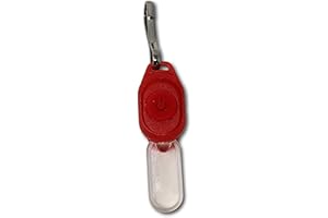 Minder Flashing Zip Lights - Easy to Attach Road Safety Lights for Bags, Coats etc - Perfect for Runners, Dog Walkers, Children etc (Red)