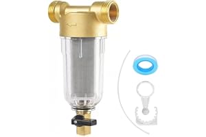 TAOZHUGONG Wasserfilter Wiederverwendbare, Vorfilter Wasserfilter Spin Down Sediment Wasserfilte Wasser Vorfilter Sedimentfilter für Sedimentfilter Brunnenwasserschlauch (1/2")