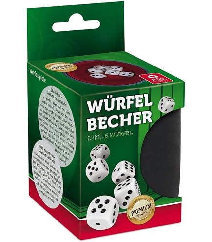 Orivin Set di dadi Yahtzee in pelle nera professionale (5 pezzi) - Con 25 dadi e custodia - Per giochi da tavolo/da festa e altro ancora