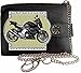 Produktbild Kawasaki Z1000 Schwarz Bild auf KLASSEK Marken RFID Herren Geldbörse Portemonnaie Echtes Leder mit Kette Motorrad Bike Zubehör Geschenk mit Metall Box NICHT OFFIZIELLE Kawasaki Produkte