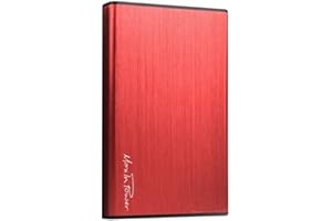 HEDEN Boîtier Disque Dur 2,5 '' en Aluminum, Boîtier Externe Portable USB3.0 vers SATA pour Une Conception sans Outil HDD/SSD de 7 mm / 9,5 mm, Prise en Charge Maximale de 4 to,Rouge