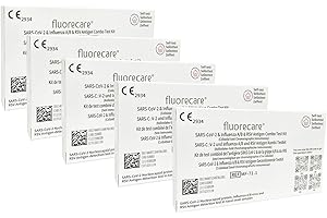 ‎VITANOW Influenza Corona Grippe -SARS-COV-2 influenza A/B & RSV 4 in1 Kombi | Corona Schnelltest Selbsttest | Grippe Nasal covid-19 test schnell und einfach Zuhause oder im Urlaub | 5er Pack