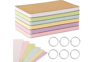 ZMCYN 360 PCS 4x6 Inch Blank Flash Index Cards, Colorful Flash Cards Single Hole Punched with 6 Rings, Assorted Colored Flashcards Study Note Cue Cards for Office School Learning
