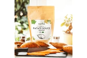 PUR VITAE WOD NUTRITION Farine de Patate Douce Orange Bio 750g | Variété très goûteuse | Fabriquée en France | Sans gluten | Pur Vitaé
