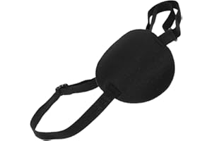 Happyyami Fascia per occhi per cani, regolabile, morbida, per cani, in poliestere, colore nero