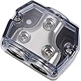 sourcing map 2 Way Power Distribution Block 0 Gauge in 0 Gauge Out Power Ground Distributor for Splitter