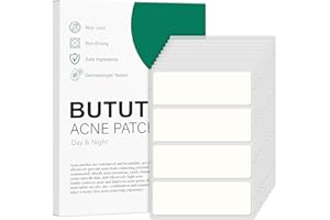 BUTBU 40 Stücks Pickel Patch Groß, 60 x 20mm Pimple Patches Micro Needle, Akne patches, Mighty-patch Invisible, Hydrokolloid Pflaster Für Gesicht, Kinn, Rücken oder Körper (Rechteck)